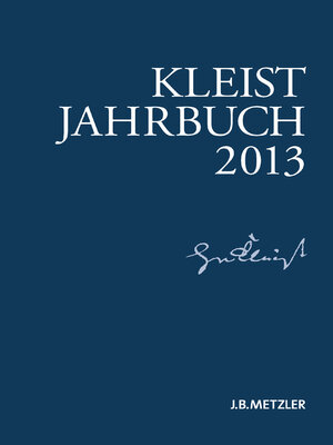 cover image of Kleist-Jahrbuch 2013